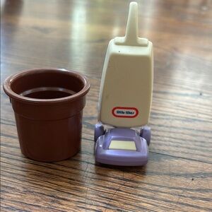 RARE! Little Tikes Toy Vacuum and Trashcan